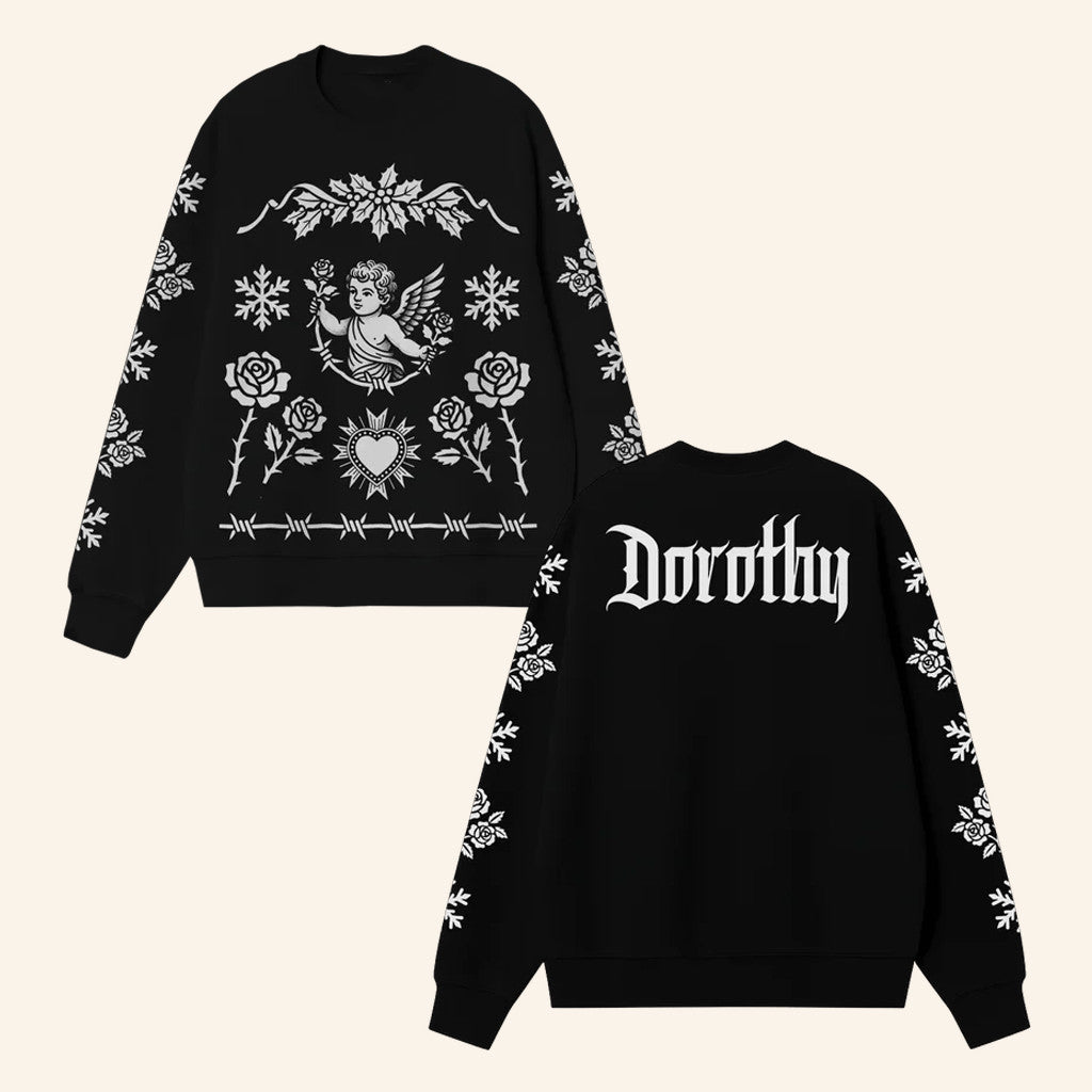 Dorothy Merch Holiday Crewneck Sweatshirt Black Gift Ideas For Rock Fans - Lilybirchmarket
