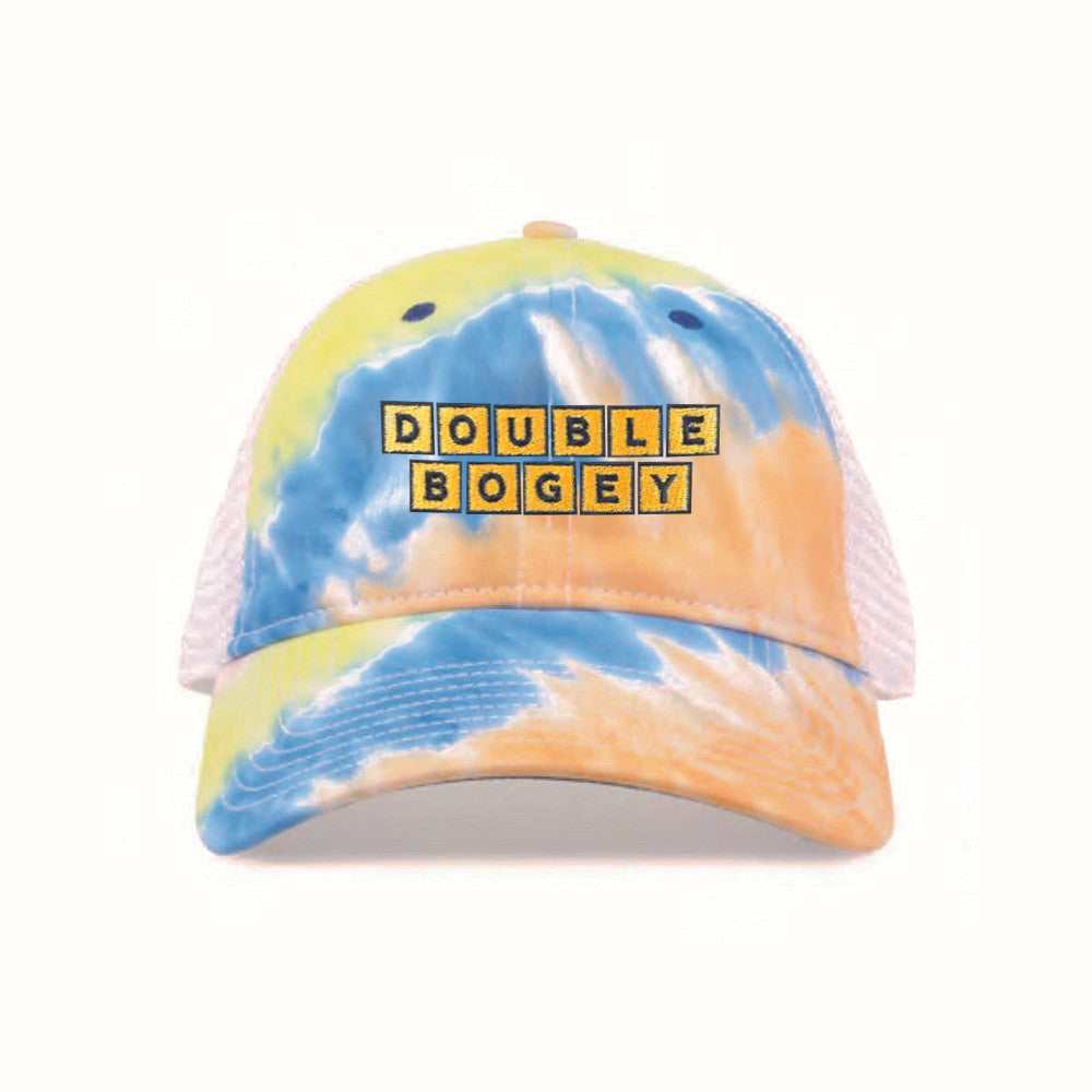 Double Bogey Waffle House Hat Double Bogey Embroidered Tie Dye Trucker Hat Gifts For Friends - Lilybirchmarket