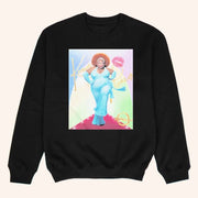 Drag Queen Merch Kenya Pleaser Bellbottoms Sweatshirt Black Gifts For Drag Fans - Lilybirchmarket