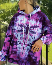Dragonfly Tie Dye Hoodie Groovy Hippie Clothes Gift Ideas For Sisters - Lilybirchmarket