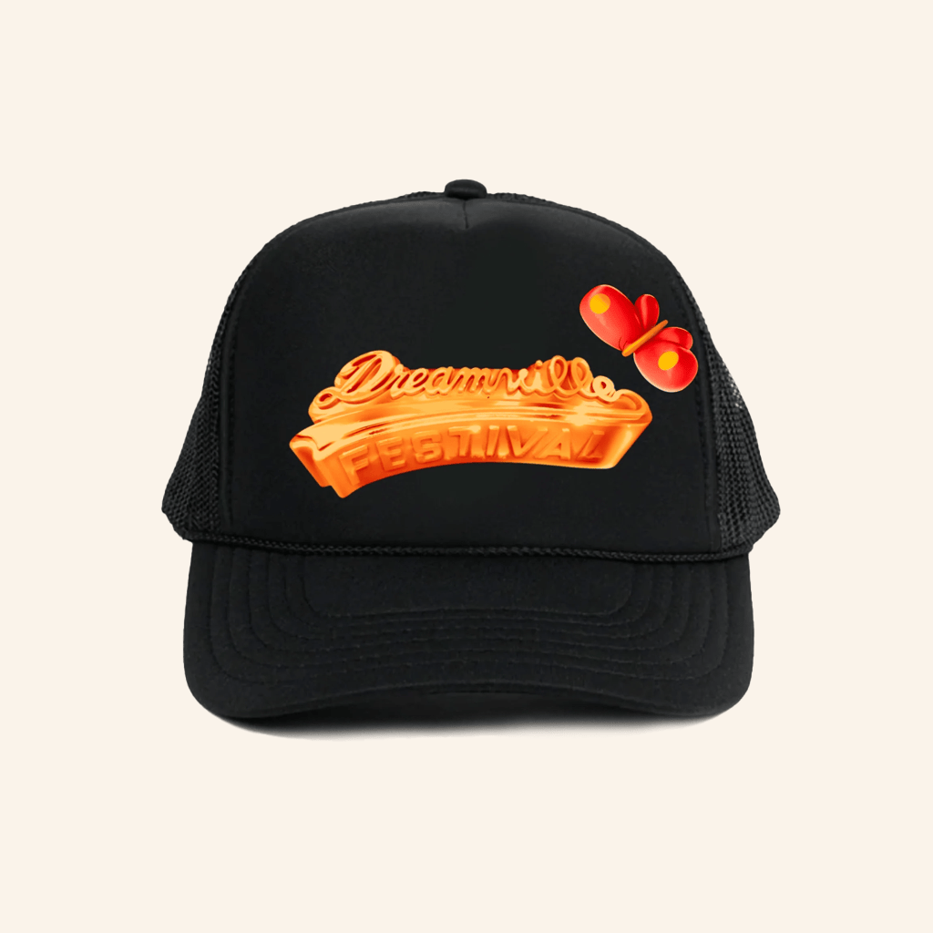 Dreamville Fest Merch Dv Fest Gold Bar Logo Black Trucker Hat Best Gifts For Friends - Lilybirchmarket