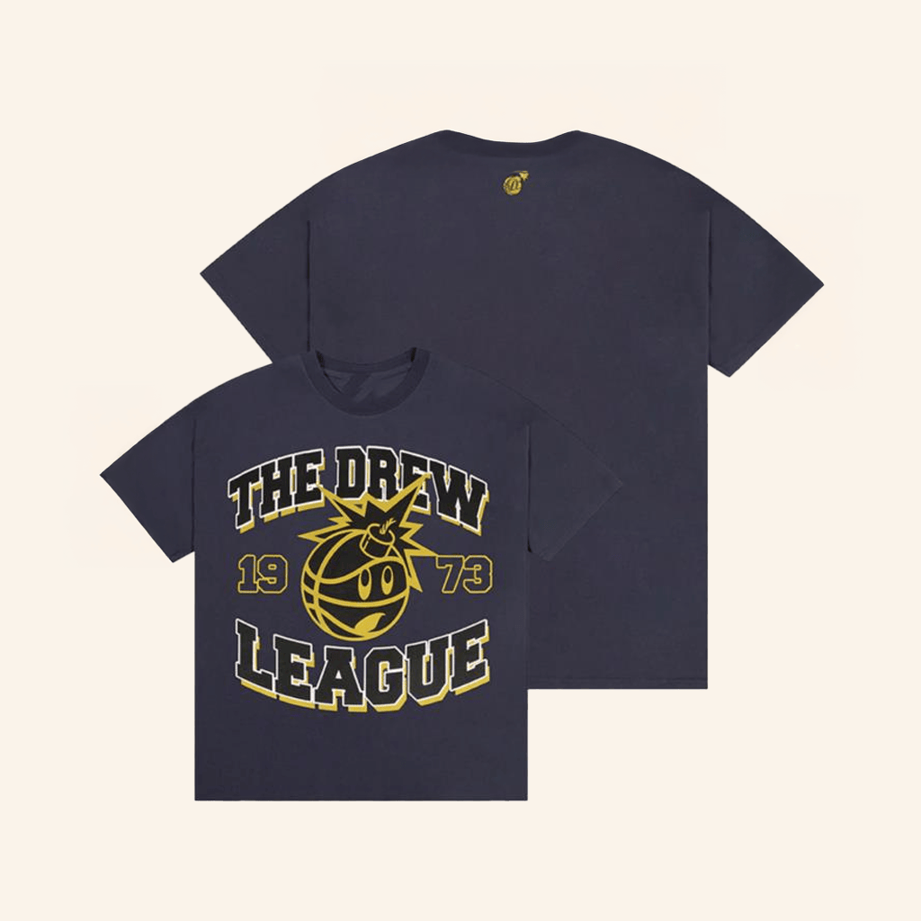 Drew League Merch The Hundreds X Drew League Vintage Bomb Navy T-Shirt Him Gifts - Lily Birch Market