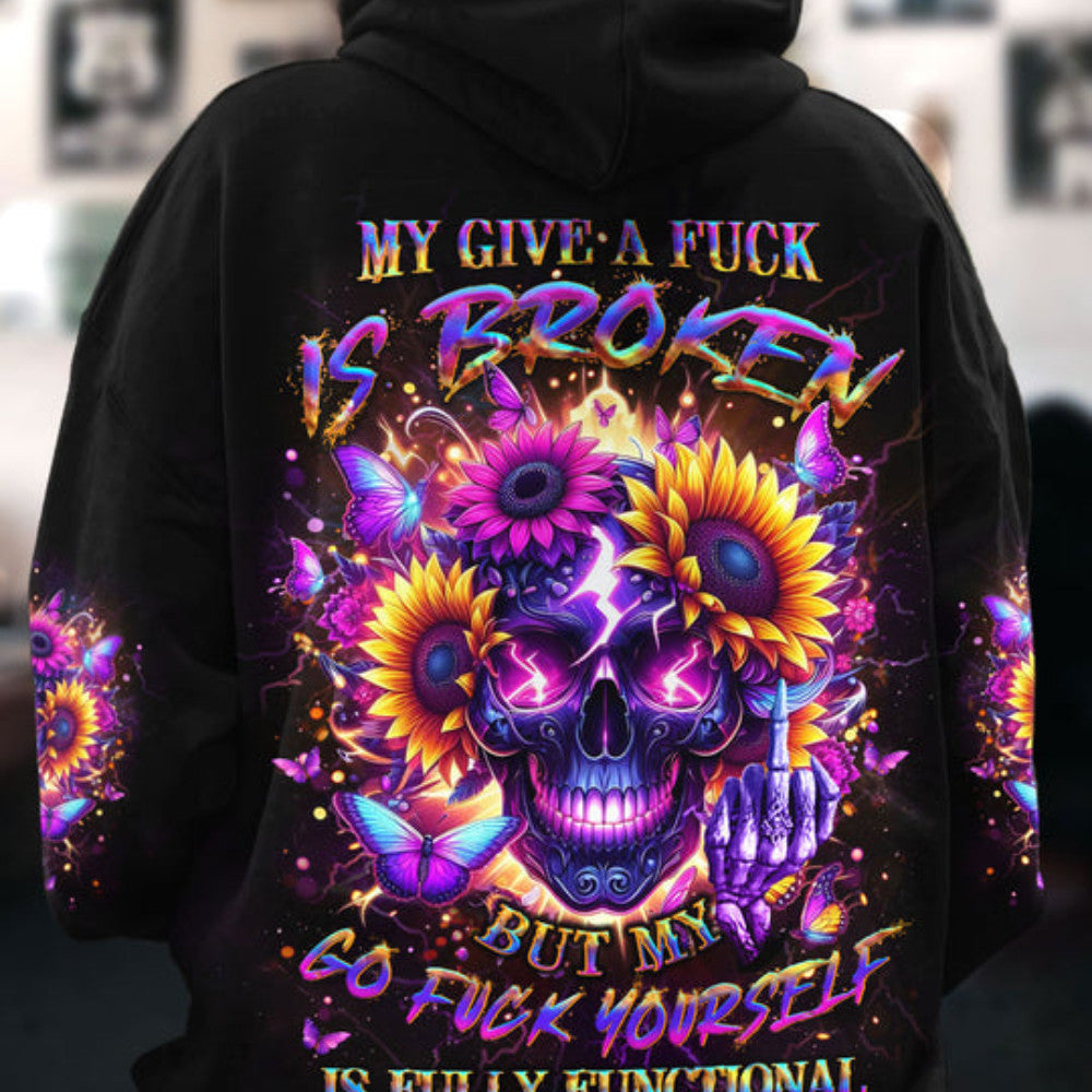 Drink Up B Messy Bun Skull Patrick's Day Hoodie Best Mother's Day Hoodie Ideas For Girlfriend - Lilybirchmarket