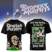  Dropkick Murphys St Patrick's Day 2026 Tour For The People In The Pit Shirt Dropkick Murphys Merch - TradiViet