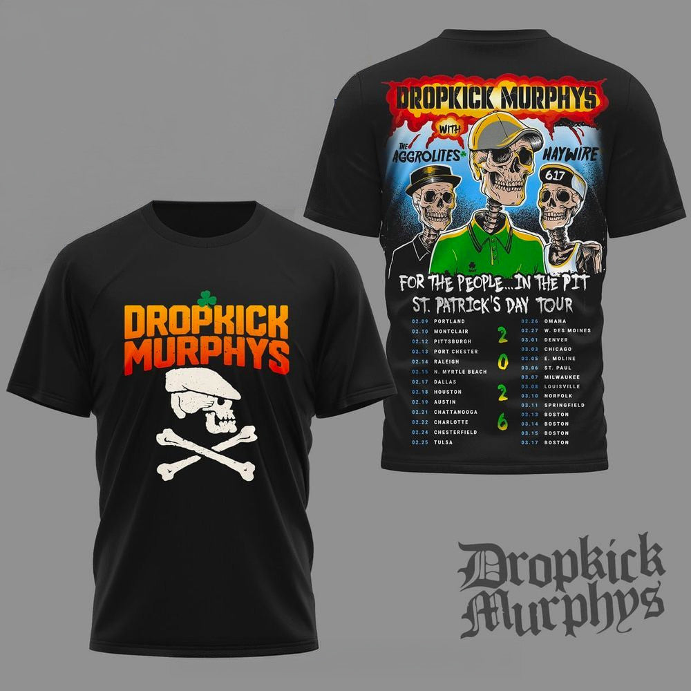  Dropkick Murphys St Patrick's Day Tour 2026 Shirt Dropkick Murphys Merch Best Gifts For Fans - TradiViet