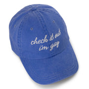 Dropout TV Merch Check It Out I'm Gay Hat Embroidered Christmas Gifts For Him - Lilybirchmarket