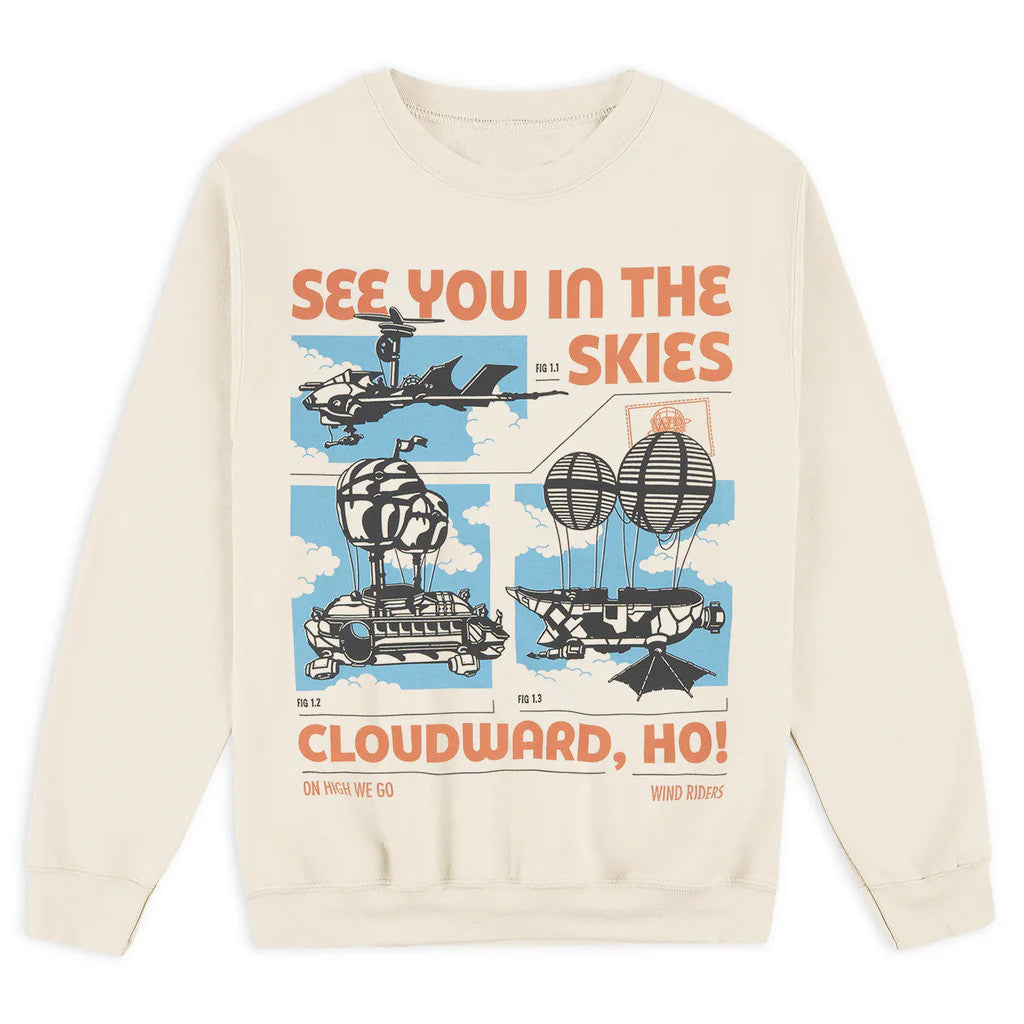 Dropout Tv Merch See You In The Skies Crewneck Sweatshirt Present For Husband - Lilybirchmarket