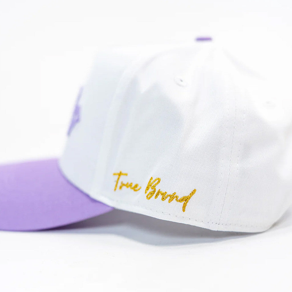 Dude Perfect Merch Embroidered Purple And White The DUDE Hat Best Gifts For Wife - Lilybirchmarket