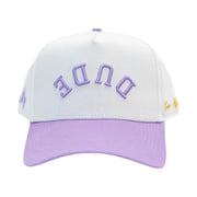 Dude Perfect Merch Embroidered Purple And White The DUDE Hat Best Gifts For Wife - Lilybirchmarket