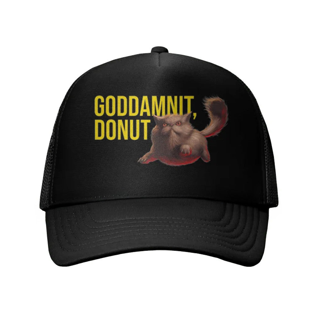 Dungeon Crawler Carl Merch Goddamnit Donut Trucker Hat Present For Husband - Lilybirchmarket