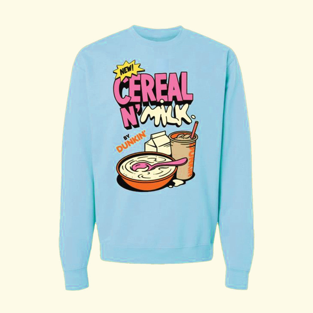 Dunkin Gear Merch Cereal N Milk Crewneck Sweatshirt Birthday Ideas For Her - Lilybirchmarket