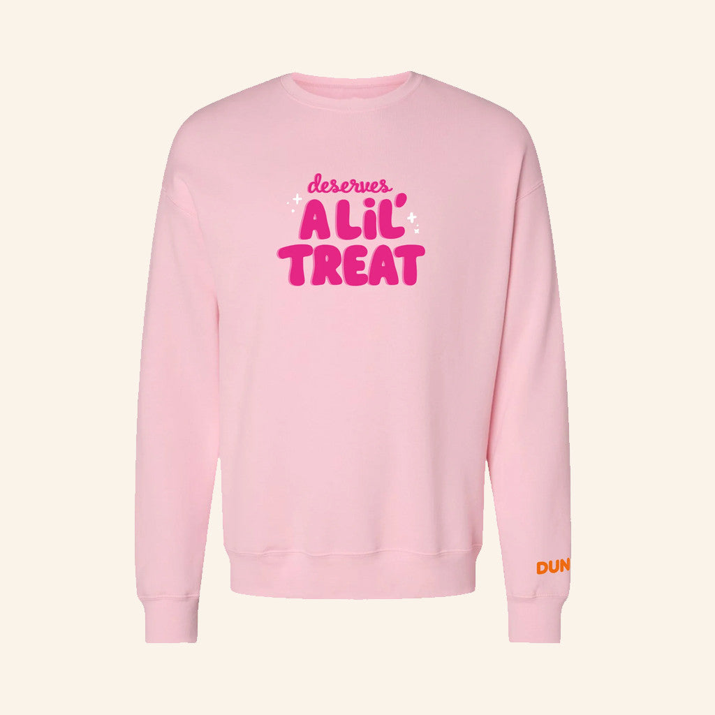 Dunkin Runs On Merch Deserves A Lil Treat Crewneck Sweatshirt Gifts For Sister - Lilybirchmarket