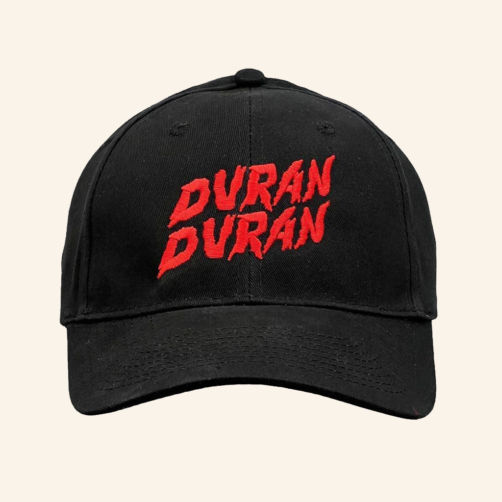 Duran Duran Merch Embroidered Red Logo Black Hat Birthday Presents For Dad - Lilybirchmarket