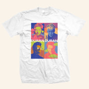 Duran Duran Merch Multicolour Bandshot White T-Shirt Best Gifts For Band Lovers - Lily Birch Market