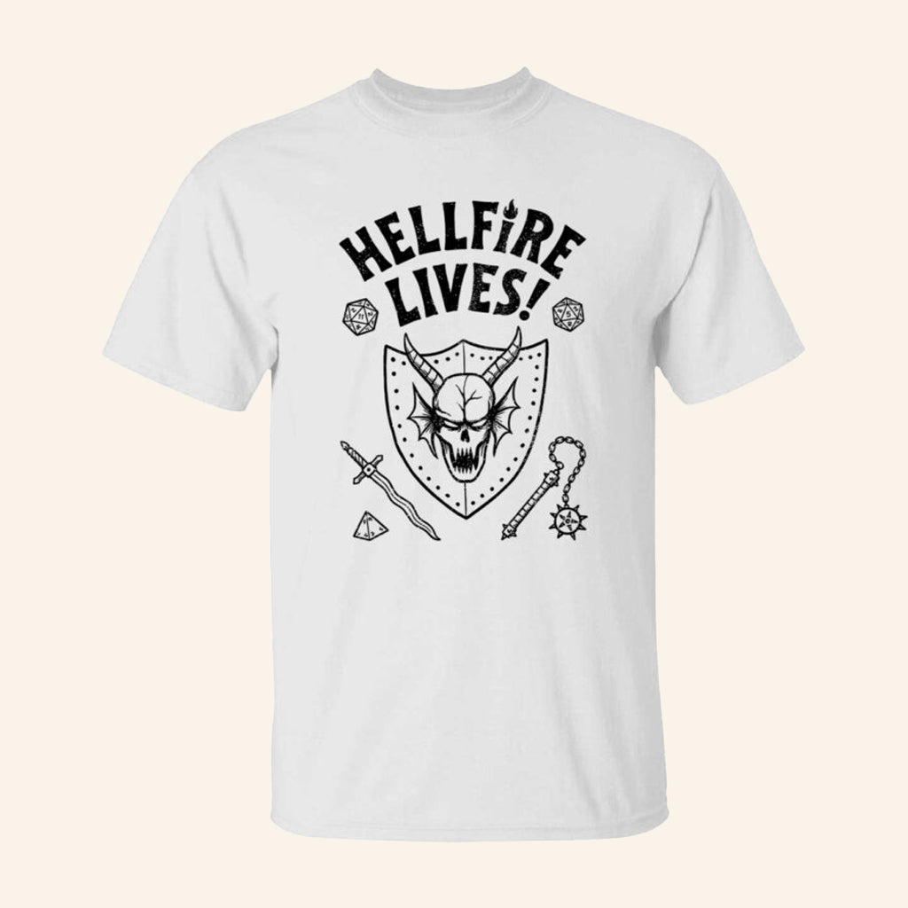 Dustin Henderson Hellfire Lives Shirt Dustin Hellfire Lives T-Shirt Stranger Things Merch - Lily Birch Market