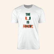 Dyme Lyfe Merch Miami Football The U Is Here T-Shirt Football Related Gifts For Men - Lily Birch Market
