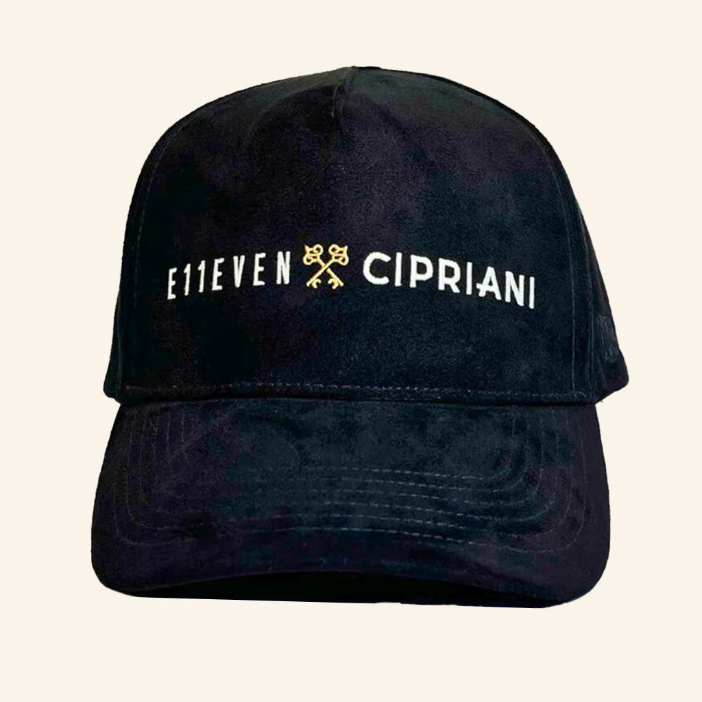 E11even Life Merch E11even X Cipriani Black And Black Embroidered Hat Xmas Gifts For Dad - Lilybirchmarket