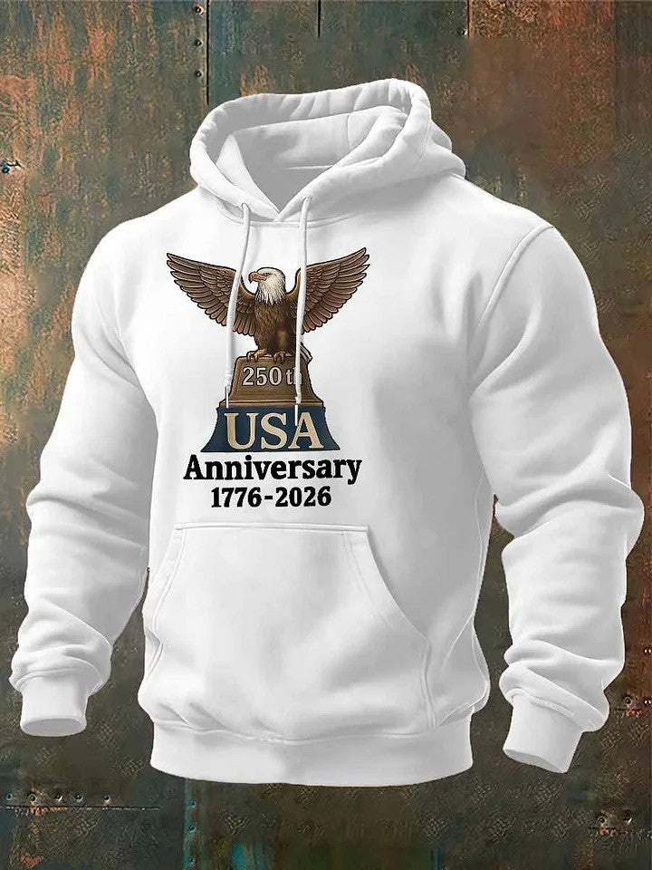 Eagle 250th USA Anniversary Hoodie 1776 2026 Liberty Bell Patriotic 4Th Of July Apparel - Lilybirchmarket