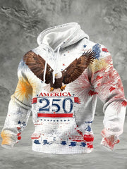 Eagle America 250th Anniversary Hooded Sweatshirt 1776 2026 Merchandise Patriotic Gifts For Men - Lilybirchmarket