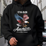 Eagle America 250Th Anniversary Hoodie 1776 2026 Celebration Clothing Patriotic Gifts - Lilybirchmarket