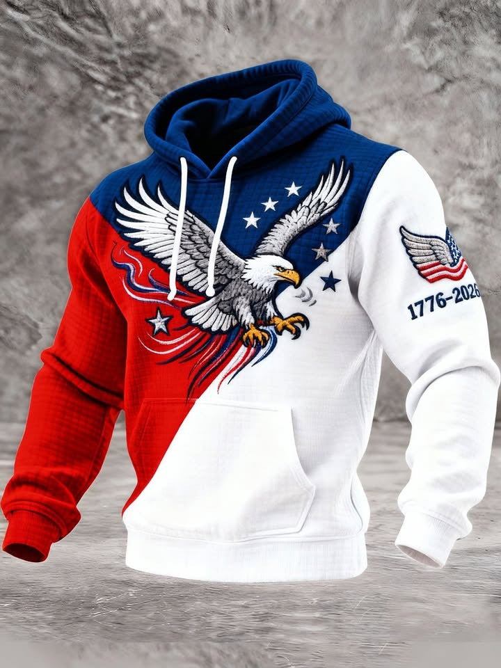 Eagle America 250th Anniversary Hoodie 1776 2026 Independence Day Apparel Patriotic Gifts - Lilybirchmarket