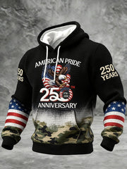 Eagle America 250th Anniversary Hoodie American Pride 250 Years Patriotic Apparel For Men - Lilybirchmarket