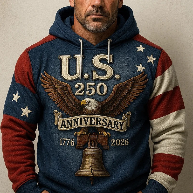 Eagle America 250th Anniversary Hoodie Liberty Bell 1776 2026 Freedom Independence Day Gifts - Lilybirchmarket