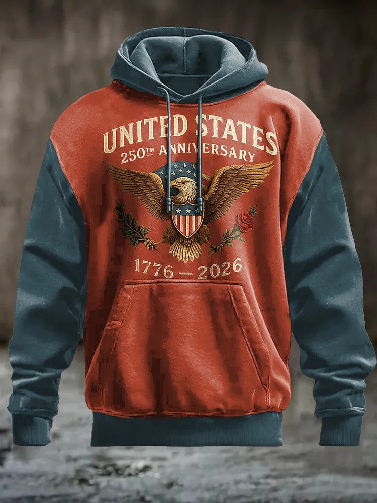 Eagle America 250Th Anniversary Hoodies Men's USA Celebrating 250 Years Birthday Apparel - Lilybirchmarket