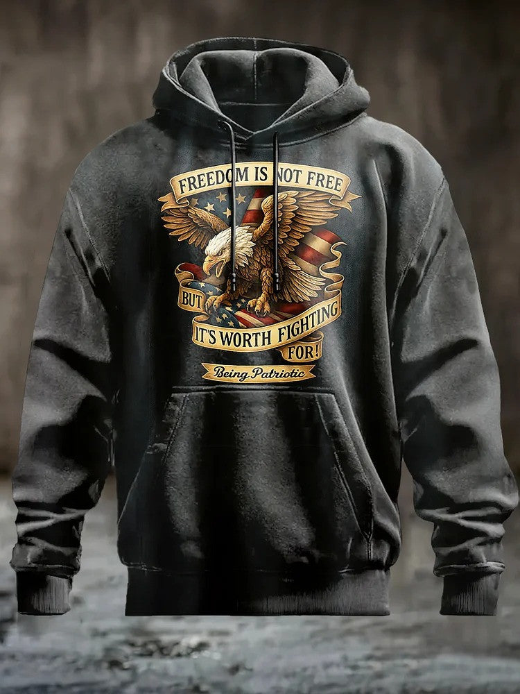 Eagle Freedom Isn't Free Hoodie Patriotic 4Th Of July 250th Anniversary Clothing Great Gifts - Lilybirchmarket