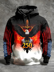Eagle Holy Christian Cross Hoodie 1776 2026 Semiquincentennial 250Th Anniversary Apparel - Lilybirchmarket
