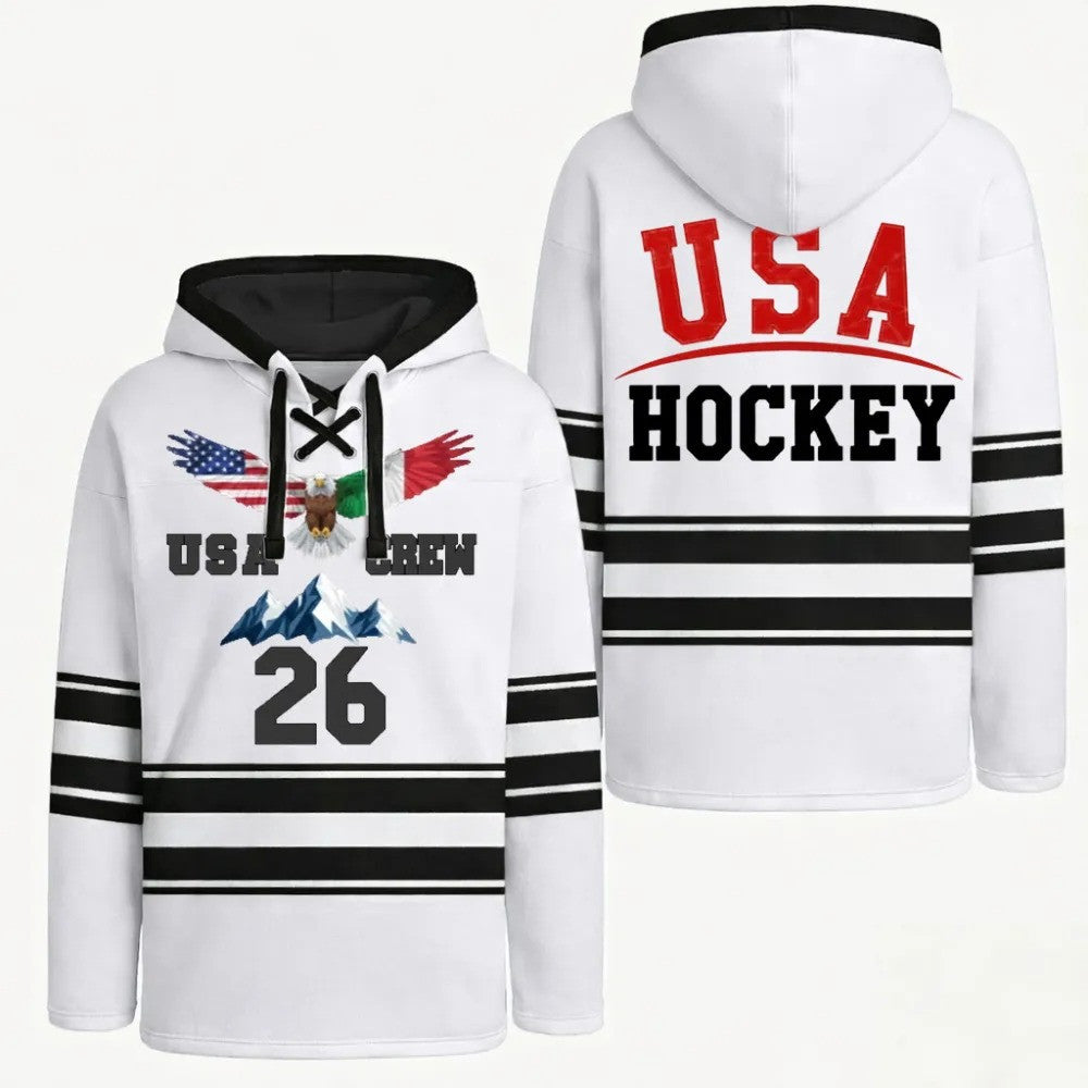 Eagle Team USA Hockey 2026 Winter Olympics Hockey Hoodie Team USA Merch Gifts Ideas For Fans - Lilybirchmarket