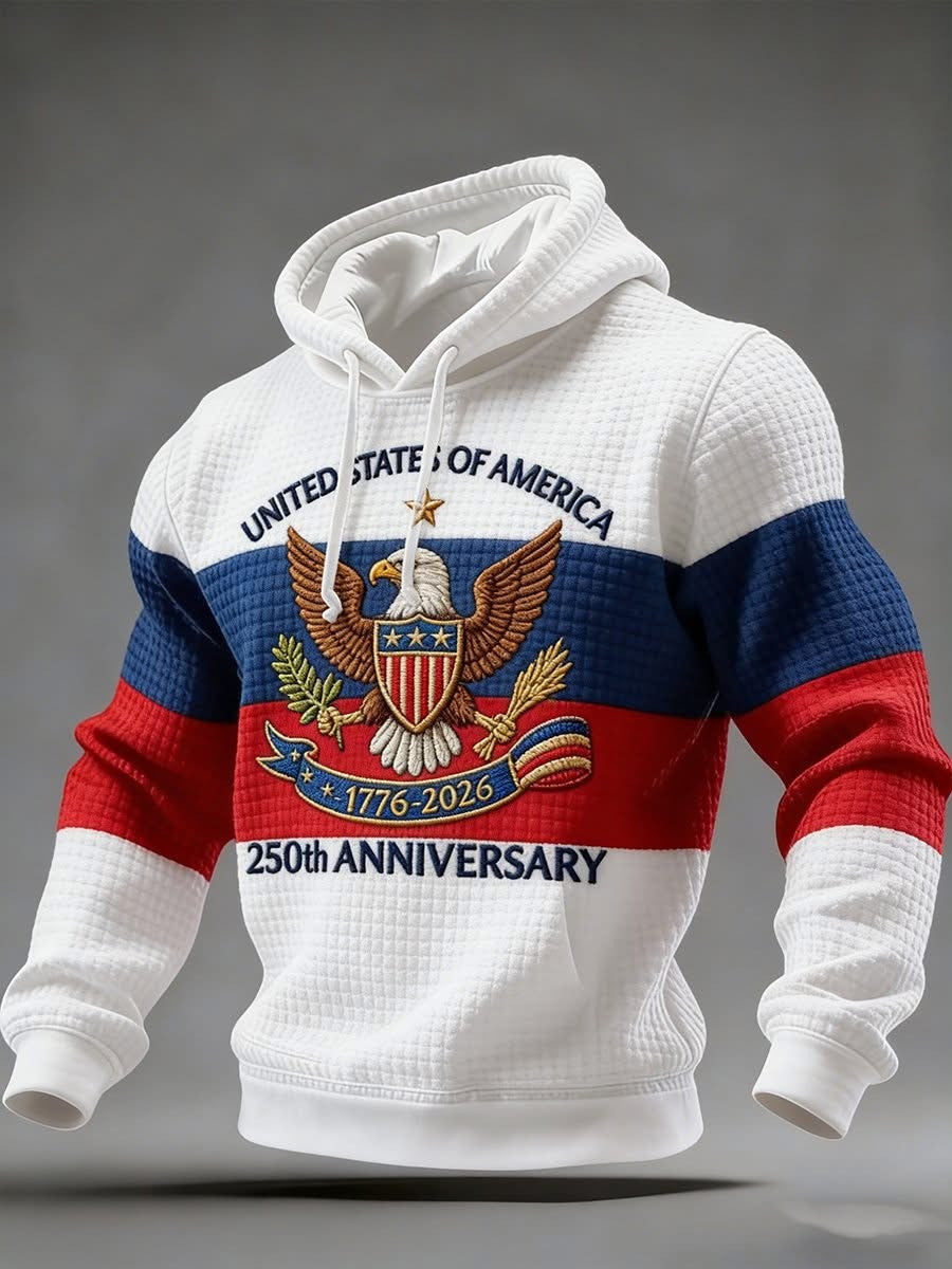 Eagle United States Of America 250th Anniversary Hoodie 1776 2026 Patriotic Apparel Gifts - Lilybirchmarket
