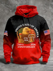 Eagle United States Of America 250Th Anniversary Hoodie 1776 2026 USA Patriot Clothing - Lilybirchmarket