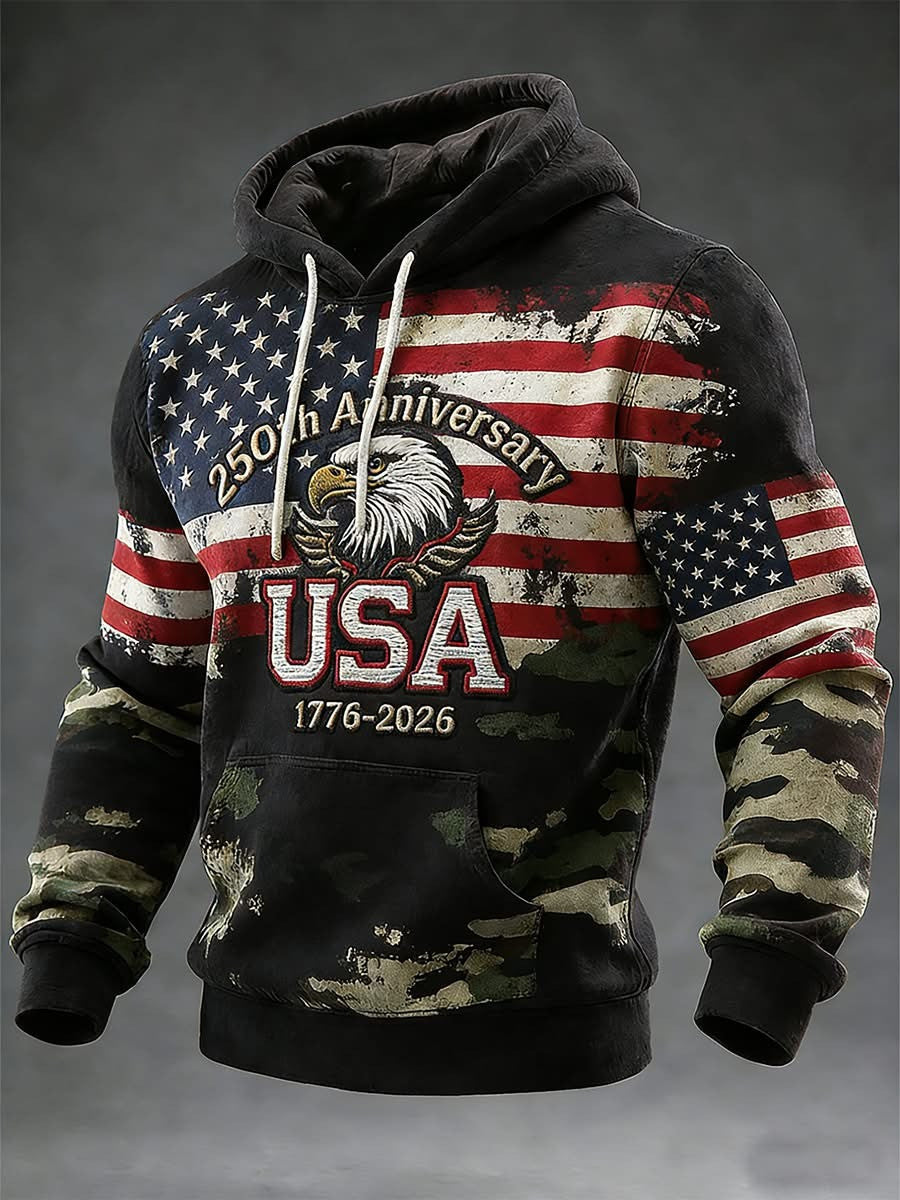Eagle US 250Th Anniversary 1776 2026 Camo Hoodie 4th Of July Clothing Unique Gifts For Father - Lilybirchmarket