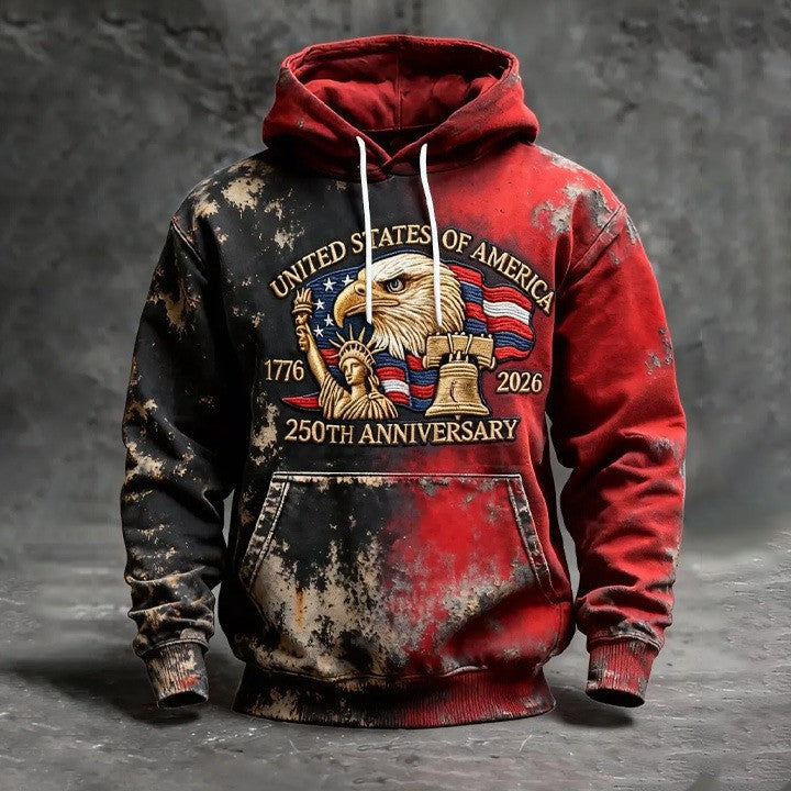 Eagle US 250Th Anniversary 1776 2026 Hoodie Statue Of Liberty Apparel Patriotic Gift Ideas - Lilybirchmarket