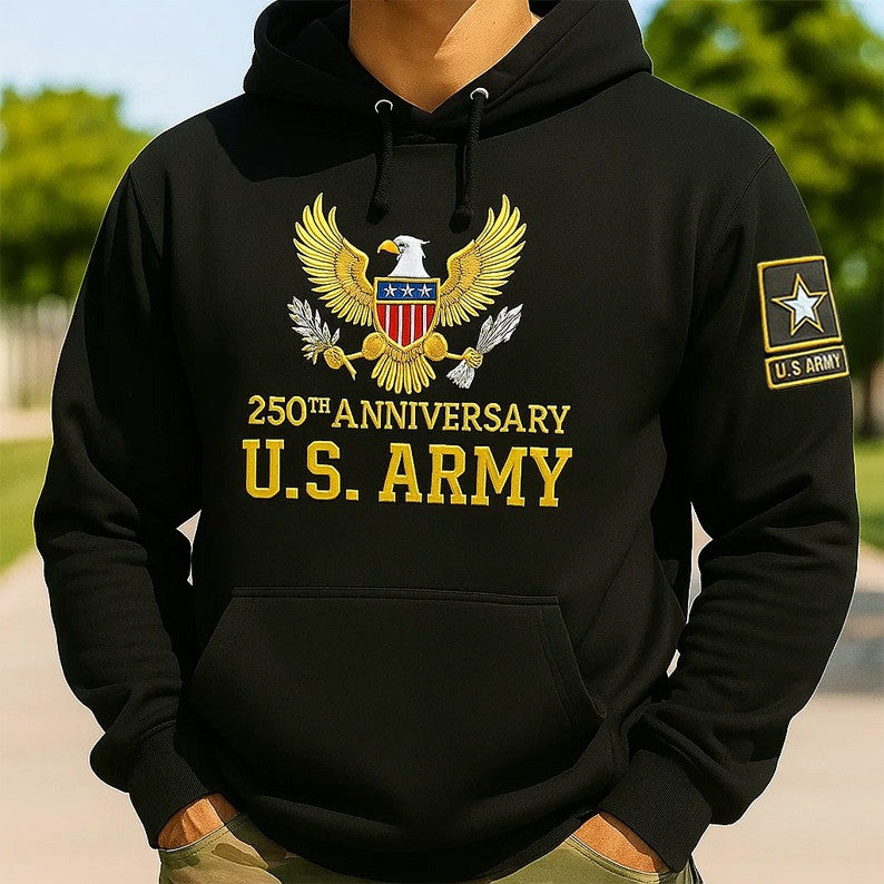 Eagle U.S Army 250th Anniversary Hoodie Clothing Merch Gift For Son In Law - Lilybirchmarket