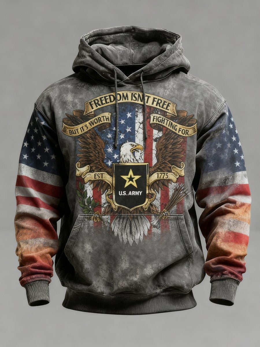 Eagle US Army 250th Anniversary Hoodie Freedom Isn't Free 250 Years Proud Of Army Merch - Lilybirchmarket