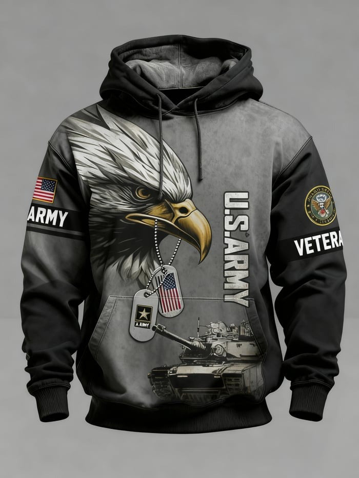 Eagle US Army 250th Anniversary Tank Hoodie Military 250 Years Gifts For Army Man Veterans - Lilybirchmarket