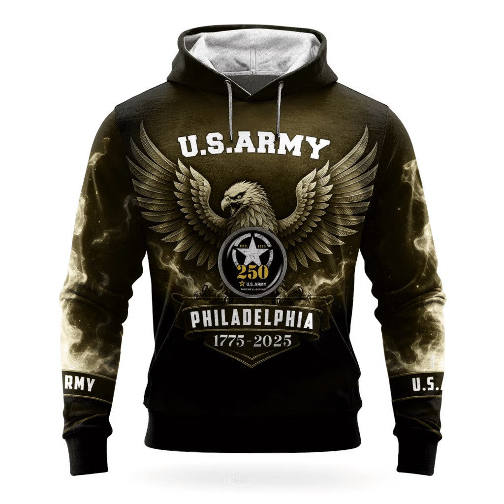 Eagle US Army This We'll Defend 250Th Anniversary Hoodie 1775 2025 Army Veteran Gift Ideas - Lilybirchmarket