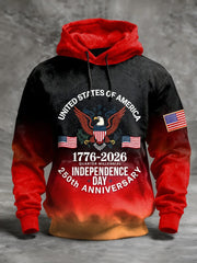 Eagle USA 250Th Anniversary 1776 2026 Hoodie Independence Day Hoodie Gifts For Men - Lilybirchmarket