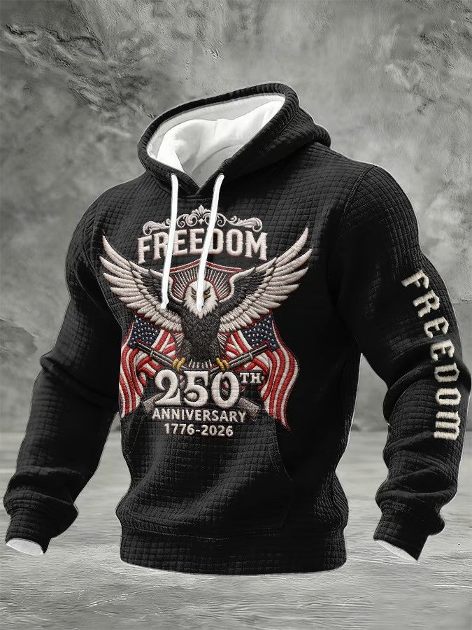Eagle USA 250th Anniversary Hoodie 1776 2026 Freedom Hooded Sweatshirt Patriotic Gifts - Lilybirchmarket