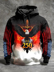 Eagle USA 250Th Anniversary Hoodie Independence Day Hoodie 4Th Of July Present Idea - Lilybirchmarket