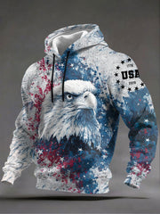 Eagle USA 250th Anniversary Hoodie Men Fourth Of July Clothes Patriotic Gifts Ideas - Lilybirchmarket
