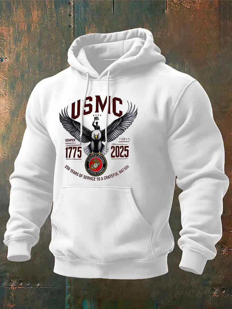 Eagle USMC 250 Years Of Service Hoodie Semper Fi Marine Corps Veteran 2025 Christmas Gifts - Lilybirchmarket