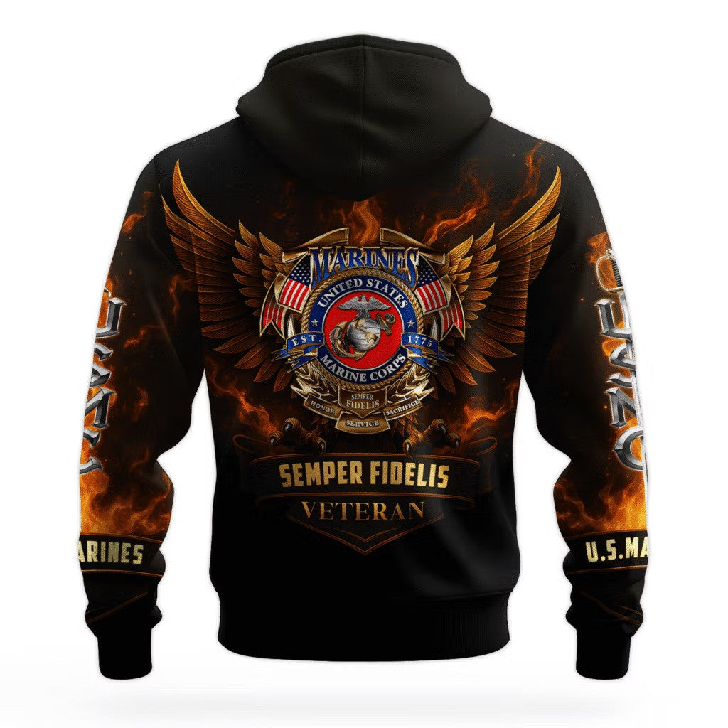 Eagle USMC 250Th Anniversary Camo Hoodie 1775 2025 Merch Marine Corps Veteran Clothing - Lilybirchmarket