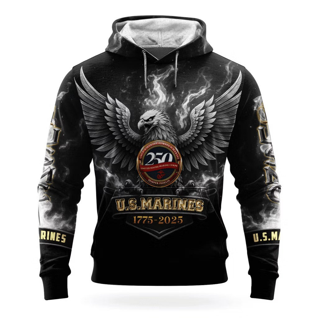 Eagle USMC 250Th Anniversary Hoodie 1775 2025 Marine Corps Veteran Clothing Gifts - Lilybirchmarket