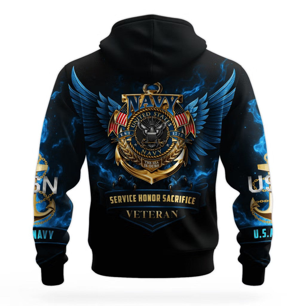 Eagle USN US Navy 250Th Anniversary Hoodie 1775 2025 Clothing Best Veterans Day Gifts - Lilybirchmarket