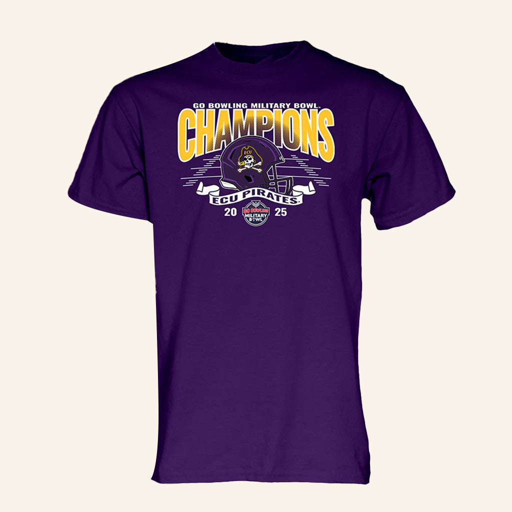 ECU Pirates 2025 Military Bowl Champions T-Shirt Best Gifts For Him - Lily Birch Market