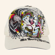 Ed Hardy Merch Battle Skull Trucker Hat Ed Hardy Hat Christmas Presents For Son - Lilybirchmarket