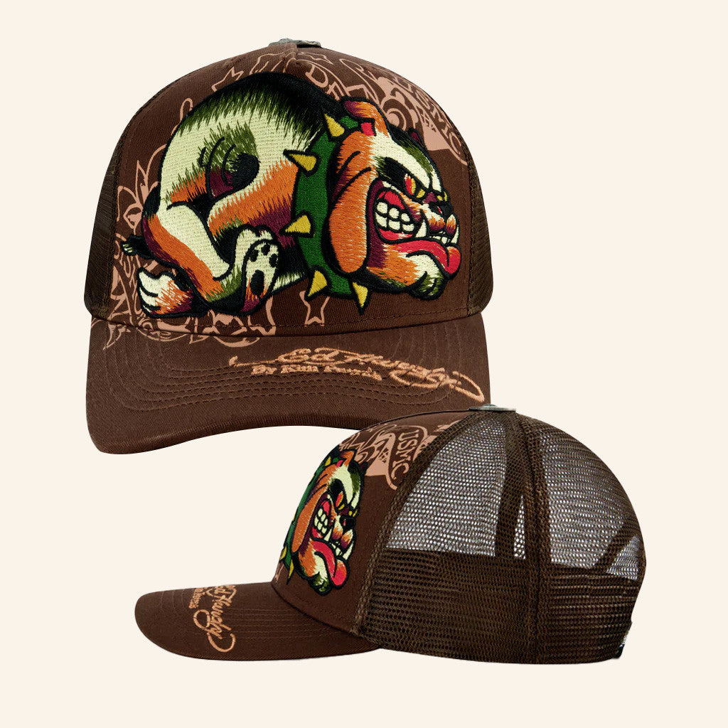 Ed Hardy Merch Bulldog Trucker Hat Christmas Gift Ideas For Brother - Lilybirchmarket